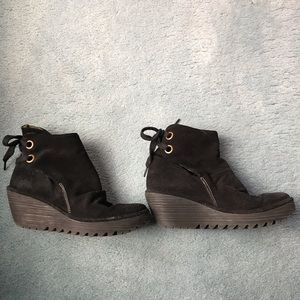 Fly London Yama Ankle Boot Womens 39 8.5 Black